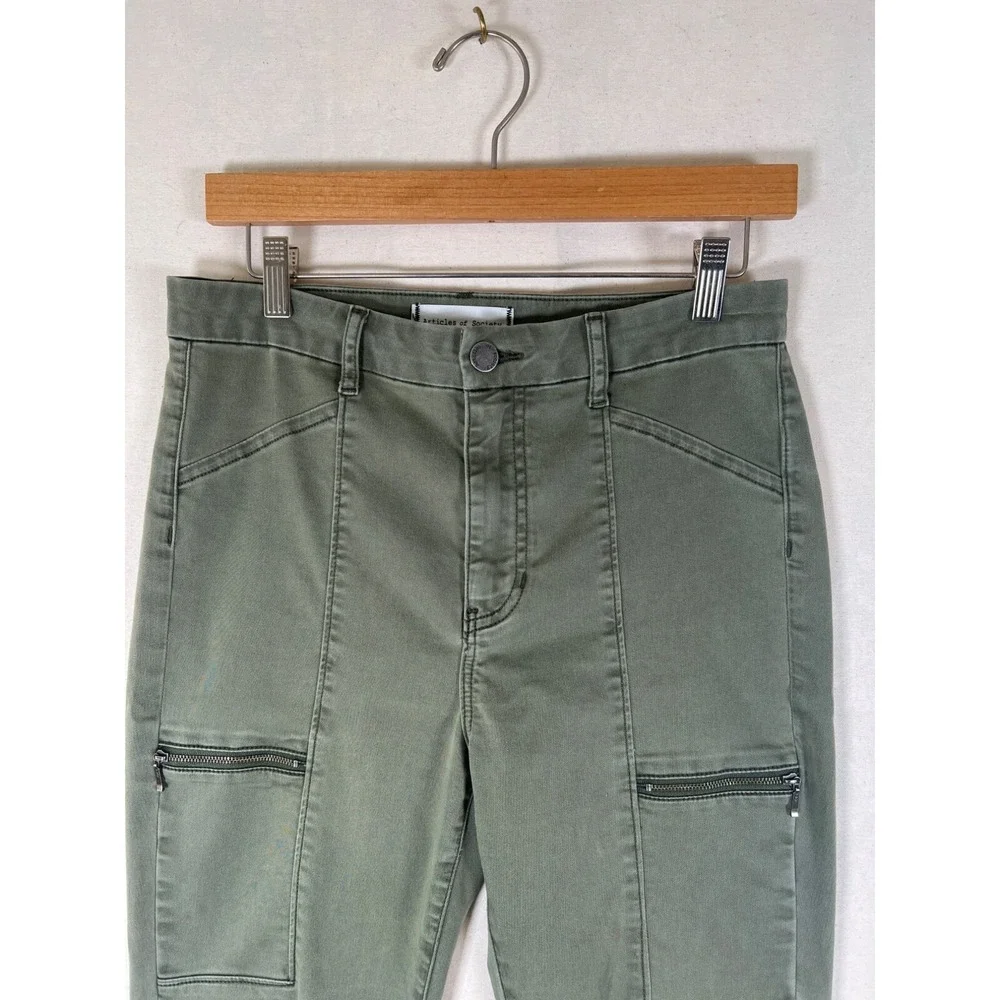 Articles‎ of Society Womens Size 29 Olive Jean Utility Stretch Soft Ankle Skinny